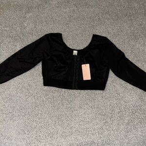 Chic Black Long Sleeve Bodysuit